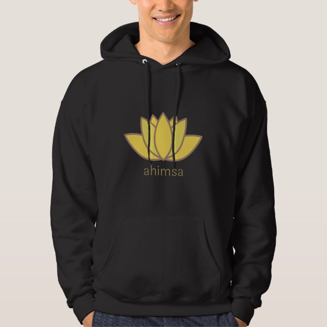 Ahimsa Lotus 3 Hoodie (Front)