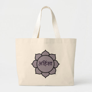 ahimsa (lotus).jpg large tote bag