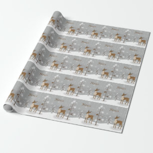 Ahimsa Reindeer Wrapping Paper