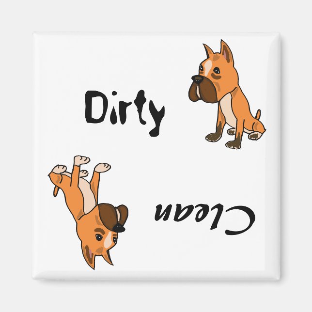 AHL- Dirty Paws Boxer Magnet (Front)