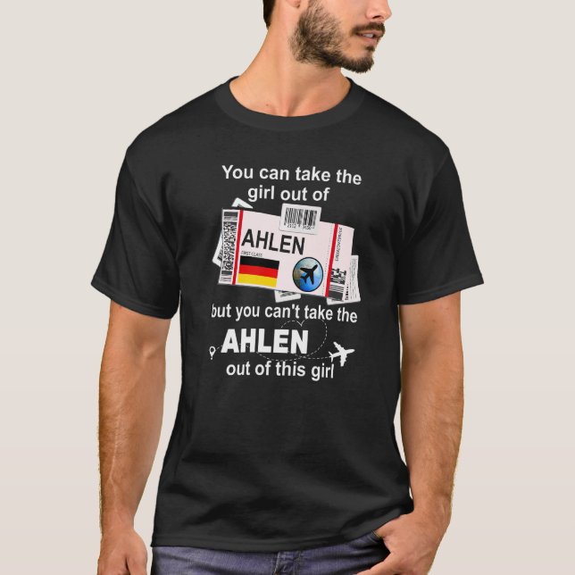 Ahlen Boarding Pass  Ahlen Girl  Ahlen T-Shirt (Front)