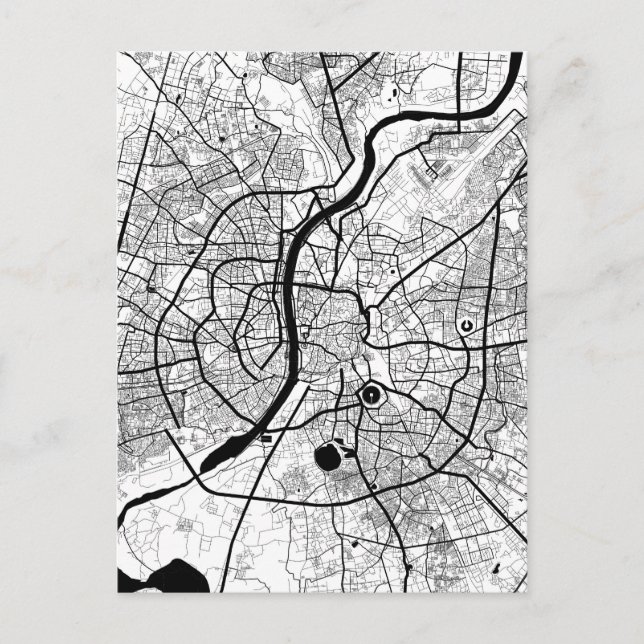 Ahmedabad Gujarat Map Postcard (Front)