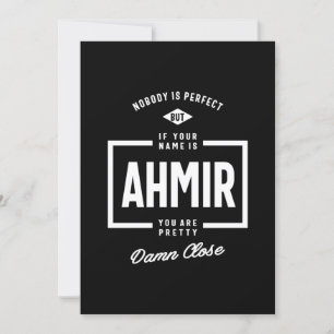 Ahmir Personalised Name Birthday Gift Invitation