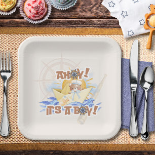 Ahoy! Baby Boy Shower Paper Plate