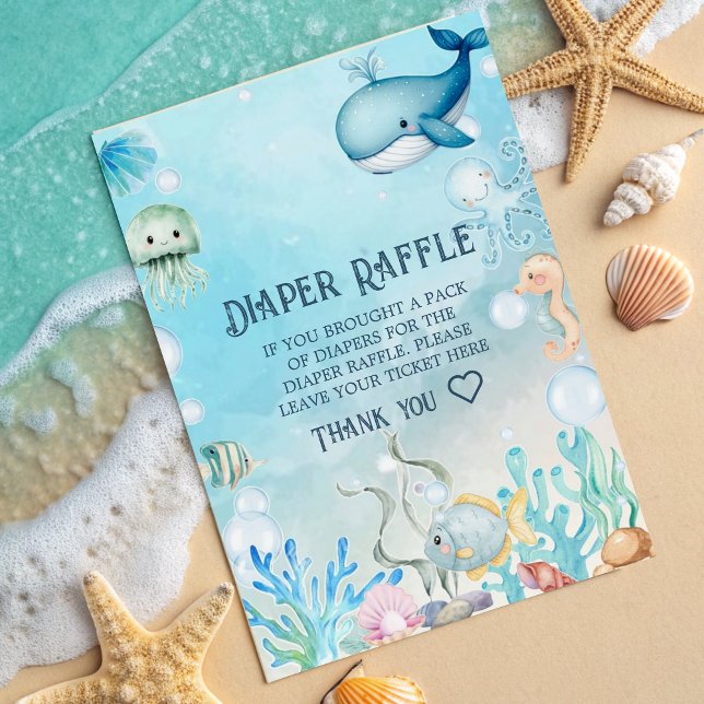 Ahoy! Baby Shower Diaper Raffle Card for Boy  (Creator Uploaded)
