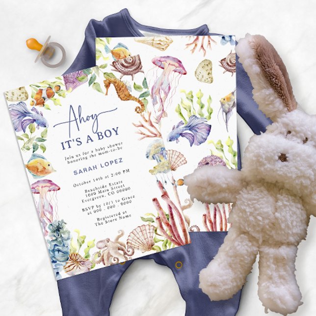 Ahoy Baby Shower Invitation (Creator Uploaded)