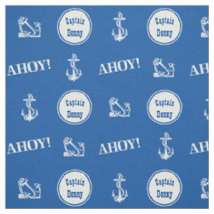 Ahoy! Custom Boat Anchor Pattern Fabric