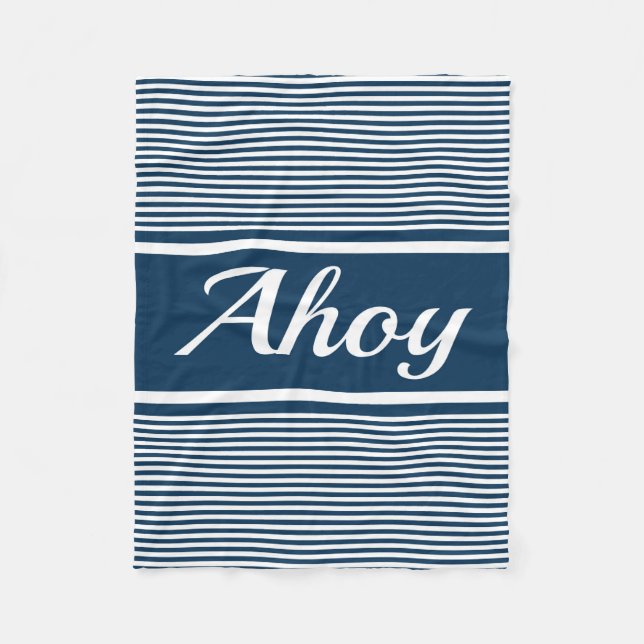 Ahoy Fleece Blanket (Front)