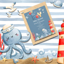 Ahoy It’s a Boy Blue Nautical Baby Shower
