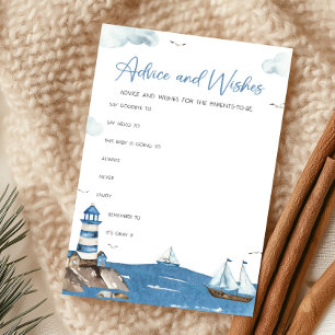 Ahoy It’s A Boy Nautical Advice and Wishes Game