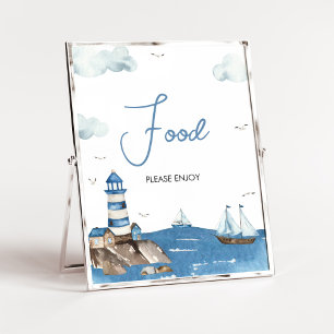 Ahoy It’s A Boy Nautical Baby Shower Food Poster