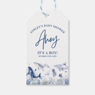 Ahoy! It’s a Boy, Under the Sea Boy Baby Shower Gift Tags