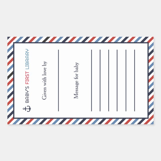 Ahoy It's a Book Bookplate Sticker Portrait (Front)