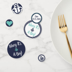 Ahoy It's A Boy Anchor Customisable Confetti