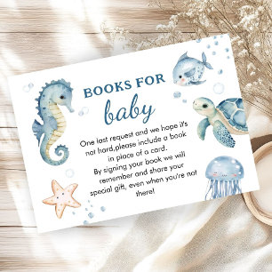 Ahoy It's A Boy Baby Shower Book For Baby Enclosure Card