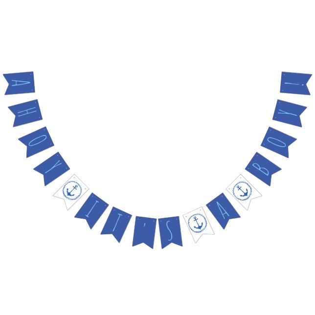 Ahoy It's A Boy Baby Shower Bunting (All)