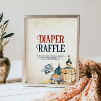 Ahoy It's A Boy Baby Shower Diaper Raffle Sign