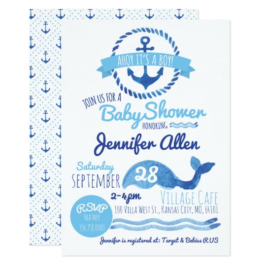 Ahoy Its a Boy! Baby Shower Invitation  Zazzle.co.uk