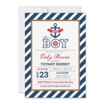Ahoy It's A BOY! Baby Shower Invitation