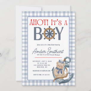 AHOY It's a Boy Baby Shower Invitation