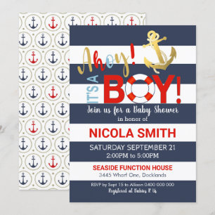 Ahoy it's a Boy Baby Shower Invitation