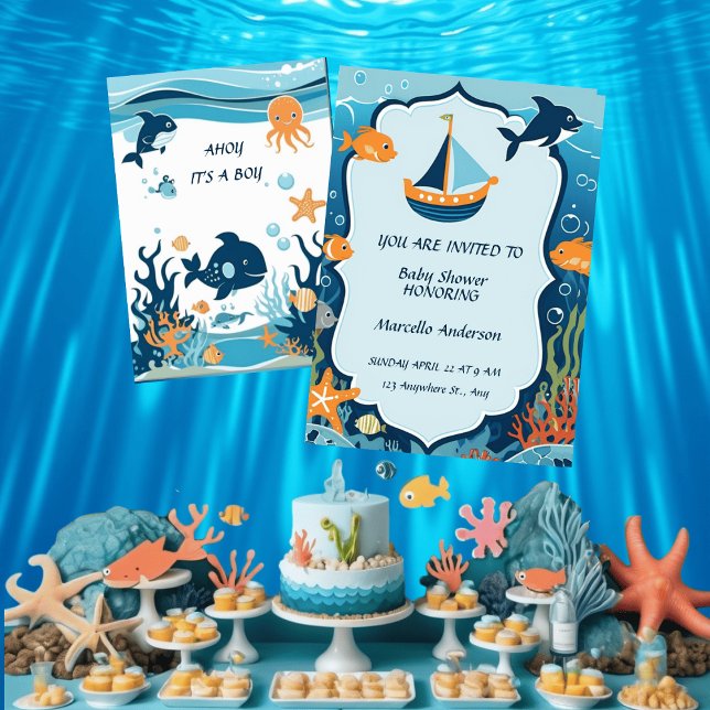 "Ahoy! It's a Boy_ Baby Shower Invitation  (Creator Uploaded)