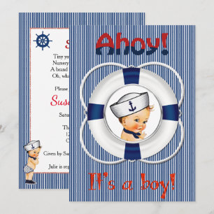 Ahoy It's a Boy Baby Shower Invitation