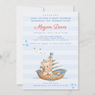 Ahoy Its A Boy Baby Shower Invitations