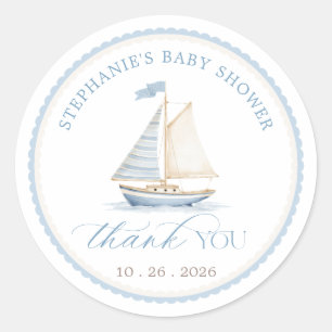 Ahoy It's a Boy Baby Shower Stickers