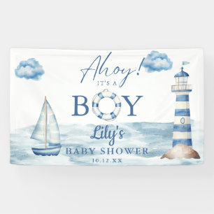 Ahoy Its A Boy Baby Shower Welcome Banner
