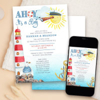 Ahoy it's a Boy Cute Nautical Baby Sprinkle