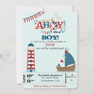 Ahoy It's a Boy! Invitation