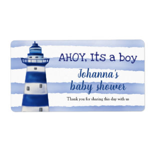 Ahoy Its A Boy Lighthouse Nautical Baby Shower