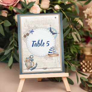 Ahoy It's A Boy Nautical Adventure Awaits Table Number
