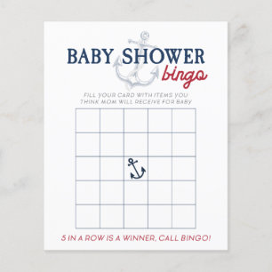 Ahoy It's a Boy Nautical Baby Shower Bingo Game