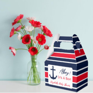 Ahoy It's A Boy! Nautical Baby Shower Favour Box
