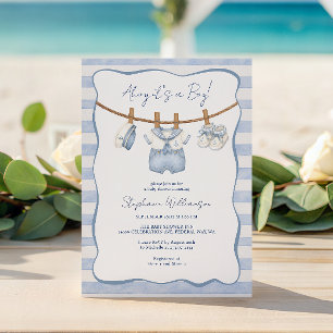 Ahoy It's a Boy Nautical Baby Shower Invitation