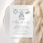 Ahoy It's a Boy Nautical Baby Shower Invitation<br><div class="desc">Invite friends and family to celebrate a little one on the way with this nautical themed baby shower invitation.</div>