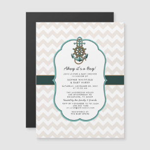 Ahoy it's a Boy Nautical Baby Shower Invitation