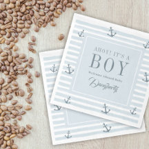 Ahoy It's a Boy Nautical Baby Shower Personalised