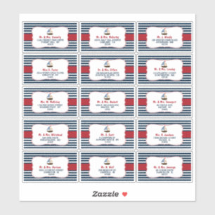 Ahoy It's A Boy! Nautical Boat Baby Shower Labels