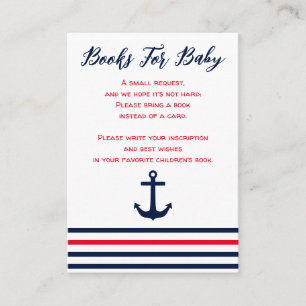 Ahoy It's A Boy Nautical Books For Baby Enclosure Card
