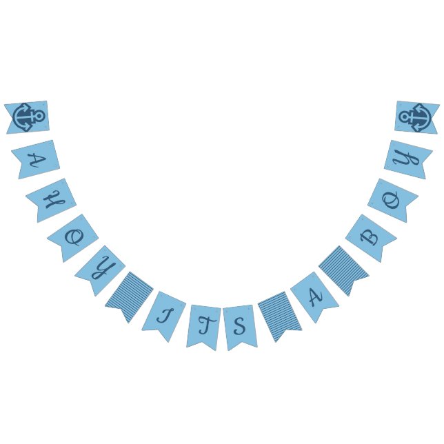 Ahoy Its A Boy Nautical Bunting Bunting (All)