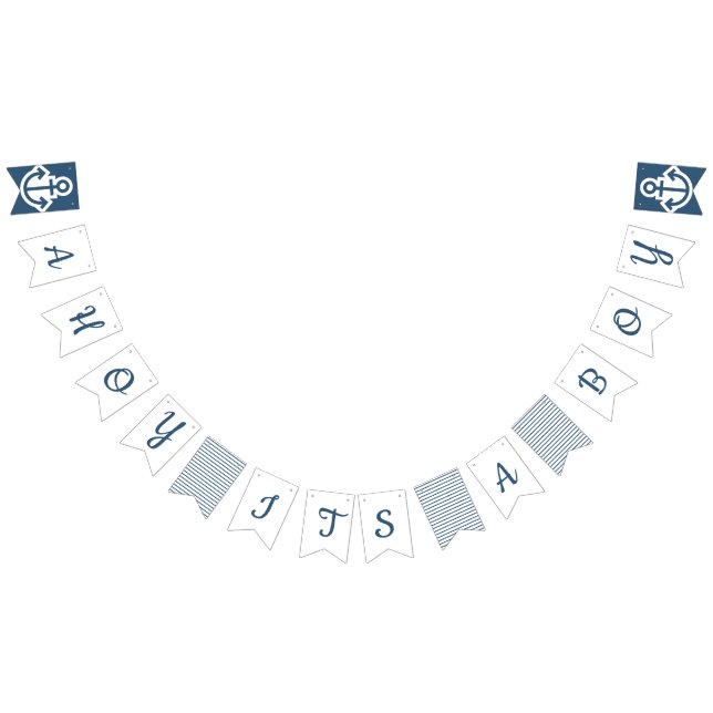 Ahoy Its A Boy Nautical Bunting Bunting (All)