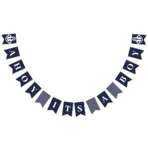 Ahoy Its A Boy Nautical Bunting Bunting Flags
