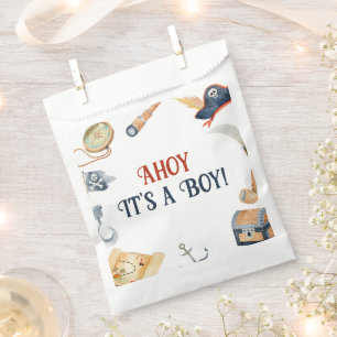 Ahoy It's A Boy Pirate Baby Shower Favour Bags