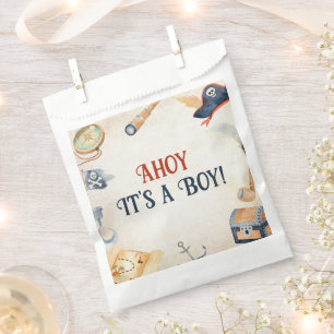 Ahoy It's A Boy Pirate Baby Shower Favour Bags