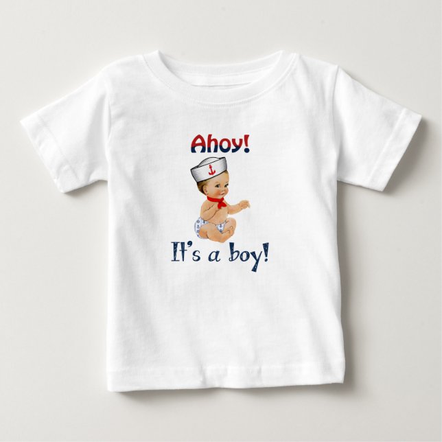 Ahoy It's a Boy T-Shirt (Front)