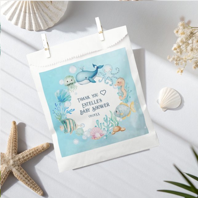 Ahoy! It's a Boy Under The Sea Boy Baby Shower  Favour Bags (Creator Uploaded)
