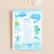 ahoy it's a boy under the sea boy baby shower 
